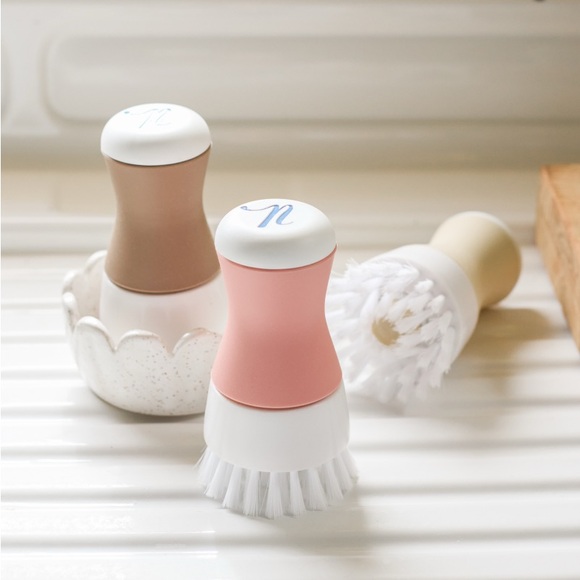 Nellie’s Other - Jilly Box fall 25/Nellie’s Dish Brush Set Handheld Dish Brush - Brown&White